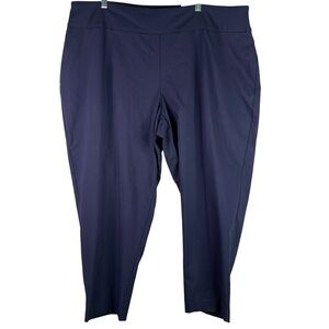 Cato Pants Womens 24W Navy Blue Classic Slim Ankle Pull On Business Casual